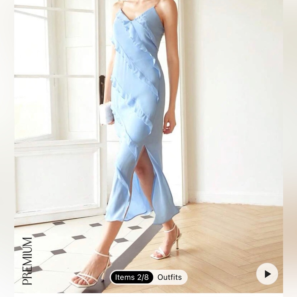 Ruffle midi dress